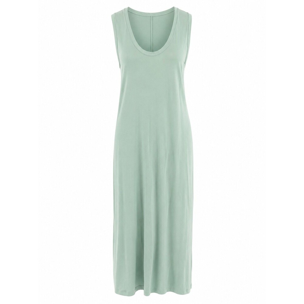 Fresh Produce Mint Green Maxi Tank Dress Sz M Rayon Lycra Stretch Casual Resort